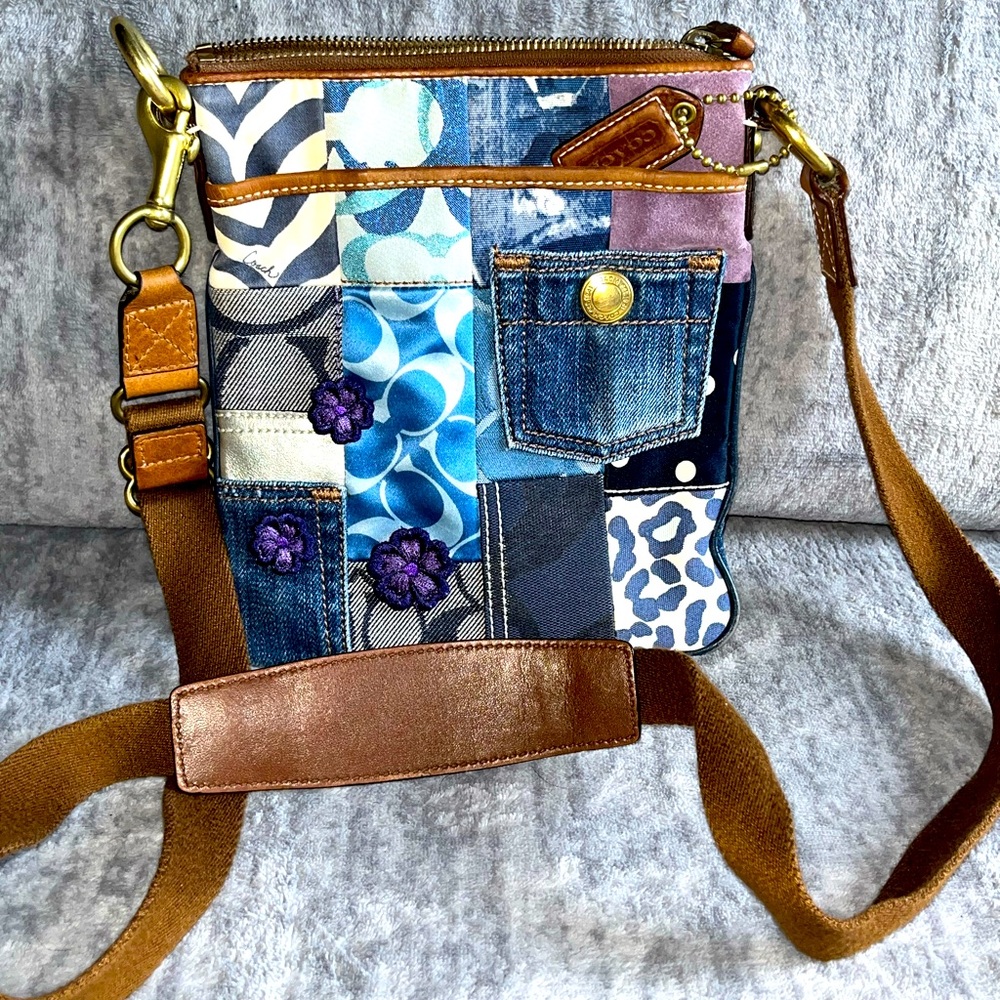 Vintage Denim Coach Crossbody